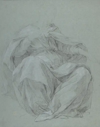 Seated Draped Figure av François Lemoyne
