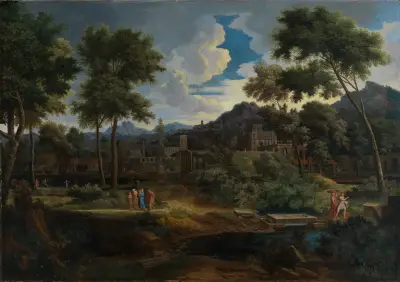 Klassische Landschaft av Jean-François Millet