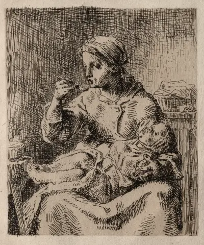 La Bouillée av Jean-François Millet