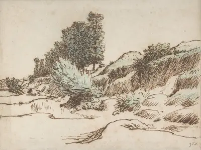Landscape, Vichy, 1866 – nr 1 av Jean-François Millet