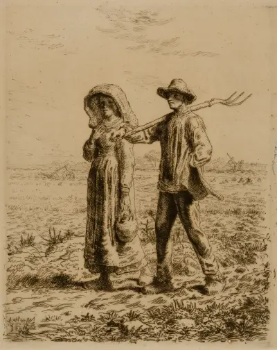Peasants Going to Work av Jean-François Millet