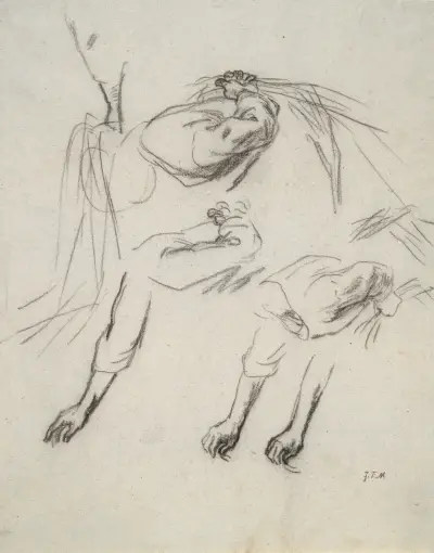 Study for The Gleaners av Jean-François Millet