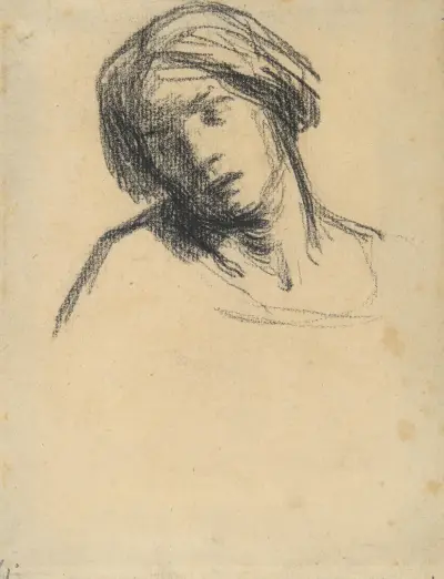 Study of a Head av Jean-François Millet