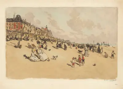 La petite plage av Jean François Raffaëlli
