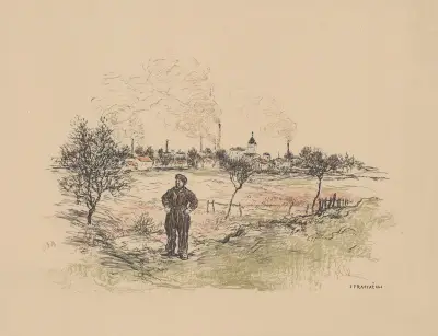 Le terrassier de la plaine Saint-Denis av Jean François Raffaëlli