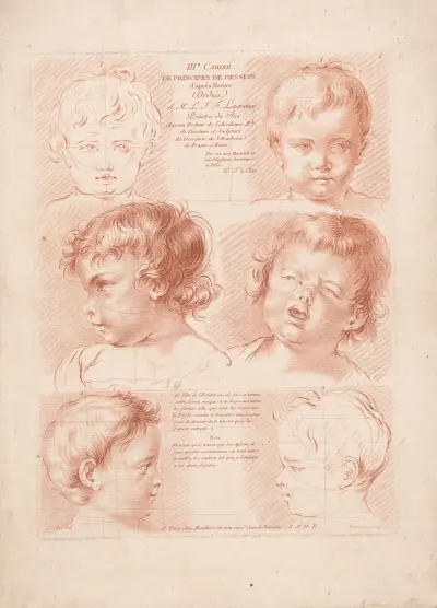 Sechs Kinderköpfe von Louis-François Roubiliac