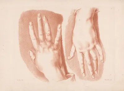 Zwei Hände, 1749 – Nr. 1 von Louis-François Roubiliac