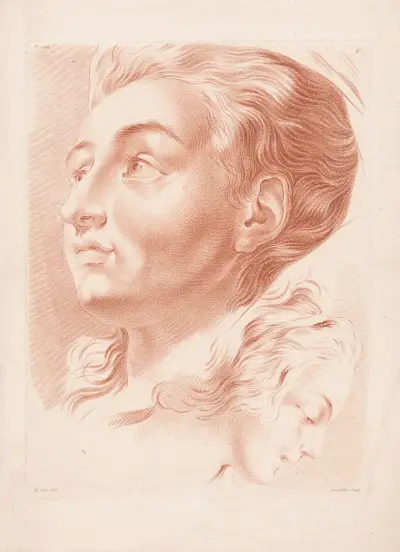 Zwei Frauenköpfe von Louis-François Roubiliac