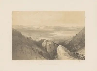 Descente dans la vallée du Jourdain av François Stroobant