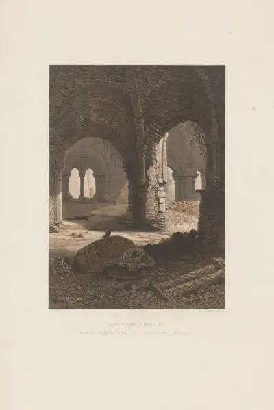 Ruins of the abby St Bavon at Ghent av François Stroobant
