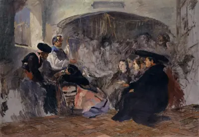 Auction of Paintings in Seville, Frank Buchser