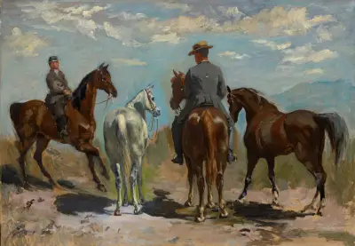 Horses and Riders, Frank Buchser