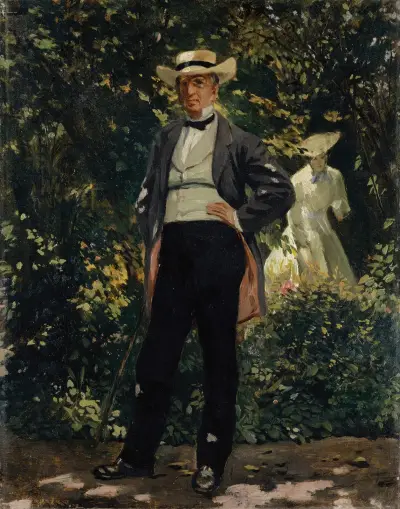 Portrait of the American Secretary of State William H. Seward in the Garden, Frank Buchser