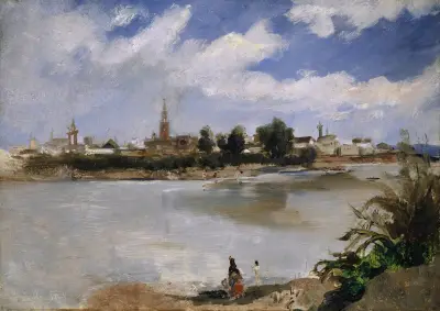 View of Seville Across the Guadalquivir, Frank Buchser