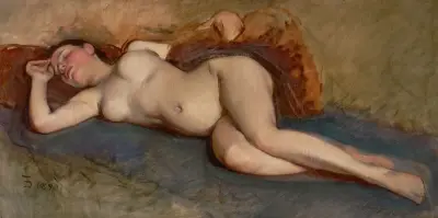 Reclining Nude av Frank Duveneck