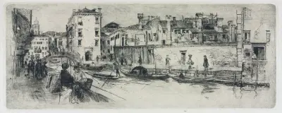 San Trovasso Canal, Venice av Frank Duveneck