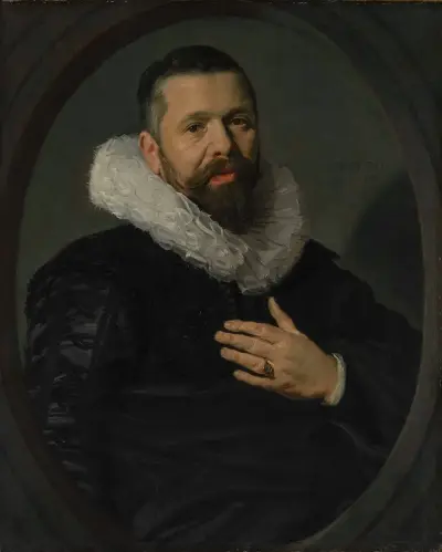 Portrét vousatého muže s okružím, Frans Hals