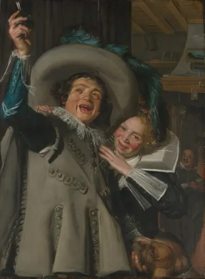 Mladý muž a žena v hospodě, Frans Hals