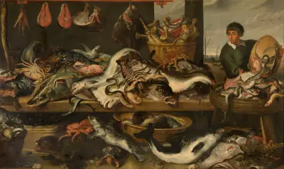 At the Fishmonger’s av Frans Snyders