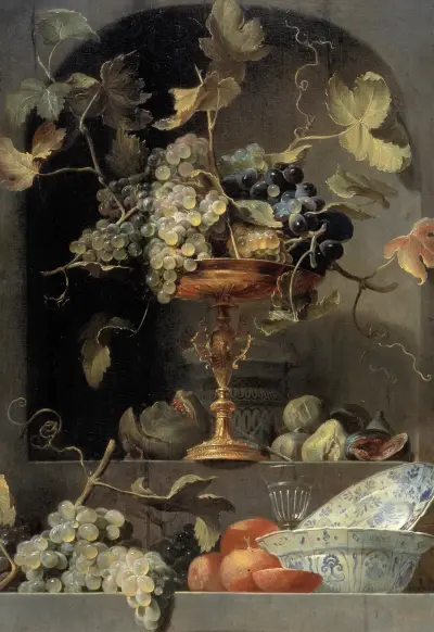 Zátiší s mísou ovoce v nice, Frans Snyders
