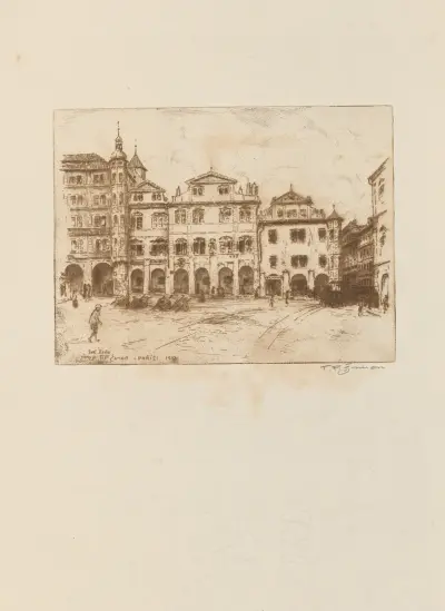 Eine Szene vom Radecký-Platz von Tavík František Šimon