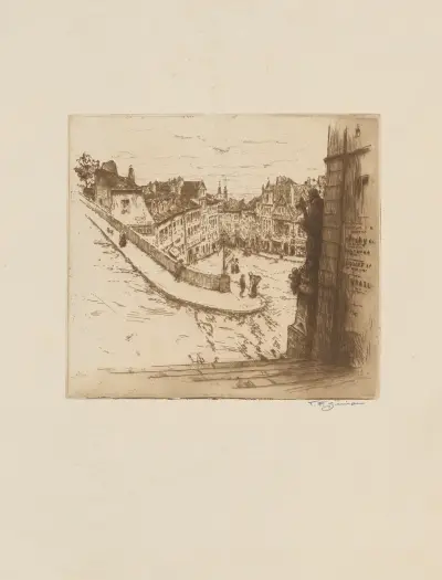 Nerudova-Gasse am Fuße der Burg von Tavík František Šimon