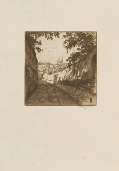 Vlašská-Straße am Fuße des Petřín von Tavík František Šimon