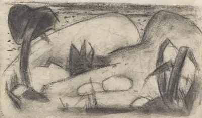 Abstrahovaná exotická krajina, Franz Marc