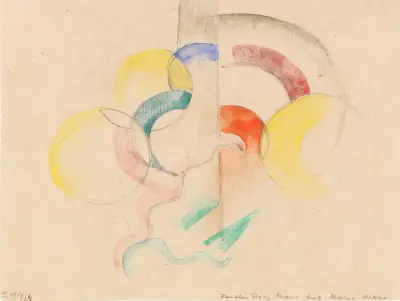 Abstraktní akvarel I, Franz Marc