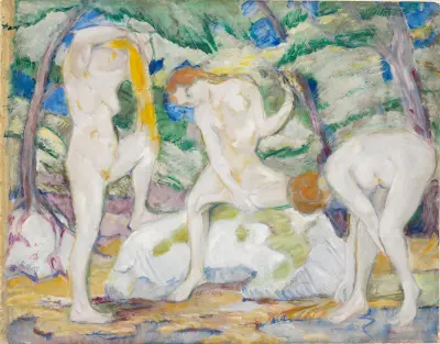 Koupající se ženy, Franz Marc