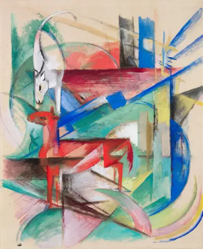 Kompozice se zvířaty II, Franz Marc