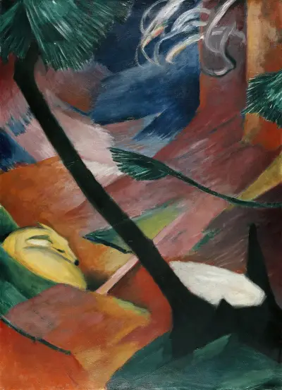 Srnci v lese II, Franz Marc
