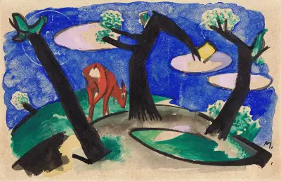 Krajina s červeným zvířetem, Franz Marc