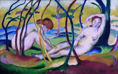 Akty pod stromy, Franz Marc