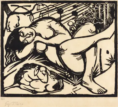 Spící pastýřka, 1912 – Nr. 1, Franz Marc