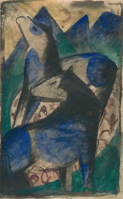Dva modré koně, Franz Marc
