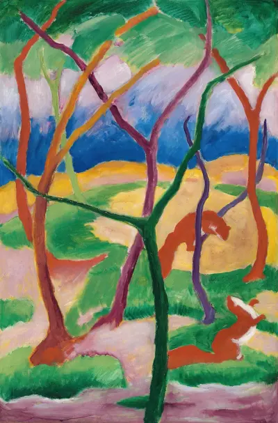 Vesslor i lek, Franz Marc