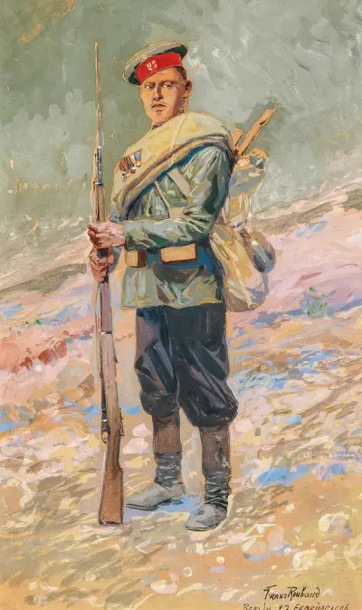 Russischer Infanterist, Franz Roubaud
