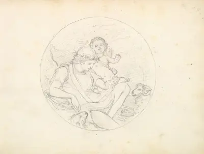 Cupid and a Shepherd av Frederic Leighton