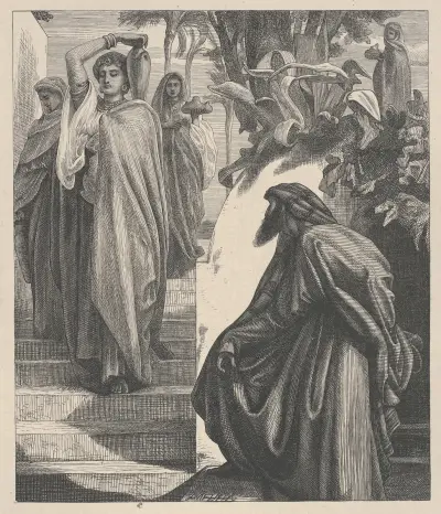 Eliezer and Rebekah av Frederic Leighton