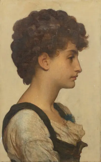 Head of a Girl – nr 2 av Frederic Leighton
