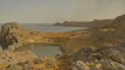 St Paul’s Bay At Lindos, Rhodes av Frederic Leighton