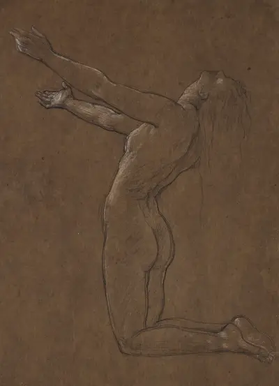 Study For Clytie av Frederic Leighton