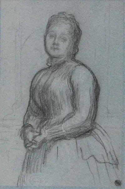 Study for the Portrait of Hannah, Countess of Roseberry av Frederic Leighton