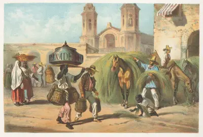Die Tamburinspielerin und der Malojero von Pierre Toussaint Frédéric Mialhe