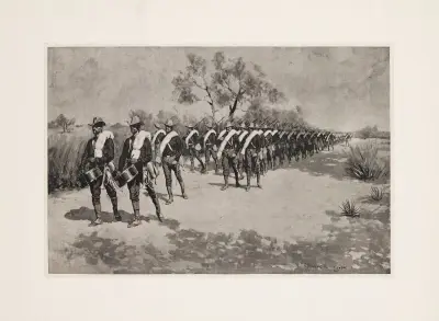 Eine Übungsparade in Texas von Frederic Remington