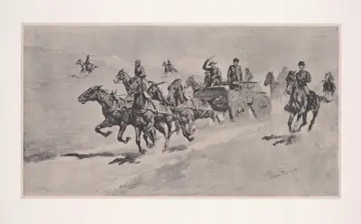 Ein Ritt zum Späherlager von Frederic Remington