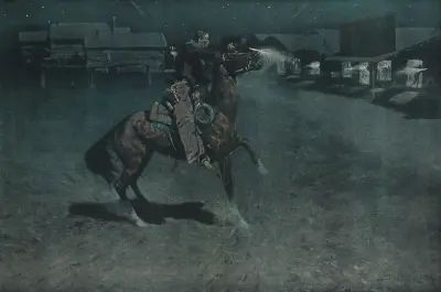 Ein Streit mit dem Stadtmarschall von Frederic Remington