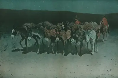 Ein früher Start zum Markt von Frederic Remington