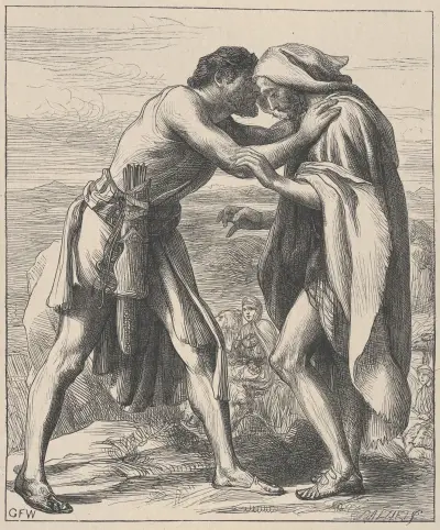 Esau Meeting Jacob av George Frederic Watts